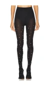 Nadine Merabi Tights With Pearl Embellishment In 黑色