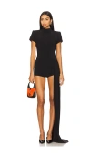 Nadine Merabi Top With Drape In Black