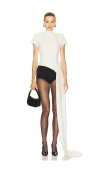 Nadine Merabi Top With Drape In White