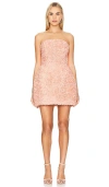 Nadine Merabi Tulip Mini Dress In Peach