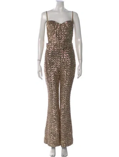 Pre-owned Nadine Merabi V-neck Jumpsuit