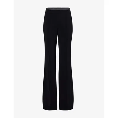 Nadine Merabi Womens Charlotte Wide-leg Woven Trousers Black