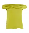 Nadine Mos Jersey Draped Top In Green