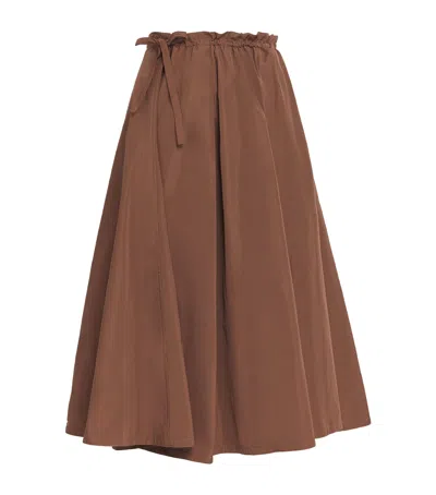 Nadine Mos Technical Midi Skirt In Brown