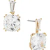Nadri A La Carte Cushion Drop Earrings In Rhodium Plated Or 18k Gold Plated In Gold