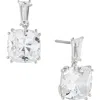 Nadri A La Carte Cushion Drop Earrings In Rhodium Plated Or 18k Gold Plated In Rhodium