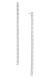 Nadri A La Carte Long Linear Drop Earrings In Rhodium Plated Or 18k Gold Plated