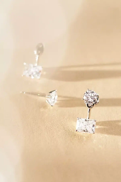 Nadri A La Carte Jacket Earrings In Silver