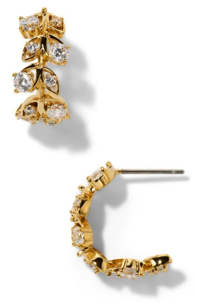Nadri Adorn Cubic Zirconia Hoop Earrings In Gold