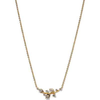 Nadri Adorn Leaf Pendant Necklace In Gold