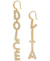 Nadri Ajoa By  Pave Dolce Vita Linear Drop Earrings In 18k Gold Plated In Gold