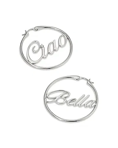 Nadri Ajoa By  Ciao Bella Hoop Earrings In Silver