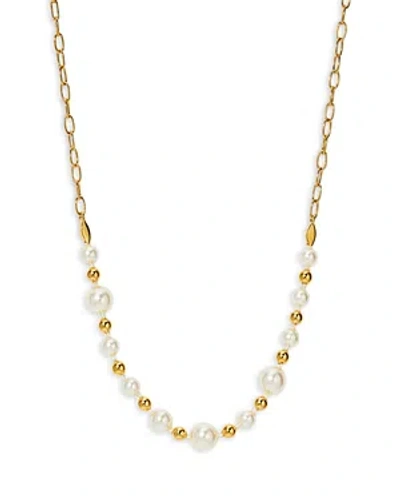 Nadri Ajoa By  18k Gold-plated Imitation Pearl Statement Necklace, 16" + 2" Extender
