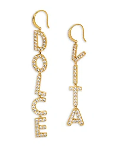 Nadri Ajoa By  Pave Dolce Vita Linear Drop Earrings In 18k Gold Plated