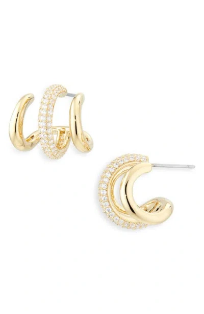 Nadri Alma Illusion Hoop Earrings In Gold