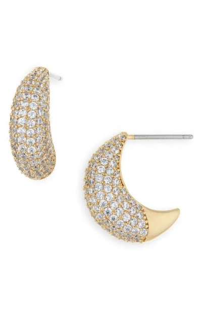 Nadri Alma J Hoop Earrings In Gold