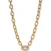 Nadri Alma Pave Link Chain Necklace, 18 In Gold