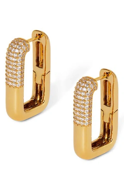 Nadri Alma Pavé Square Hoop Earrings