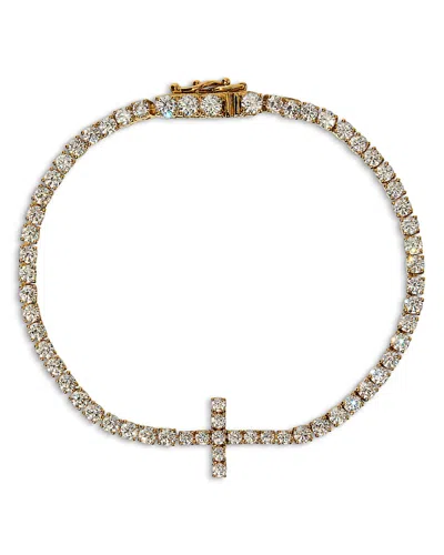 Nadri Astrid Cubic Zirconia Cross Tennis Bracelet In Gold