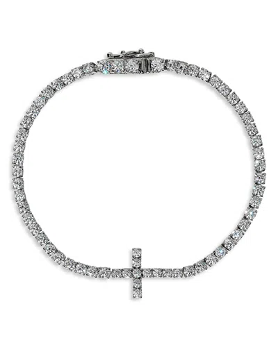 Nadri Astrid Cubic Zirconia Cross Tennis Bracelet In White