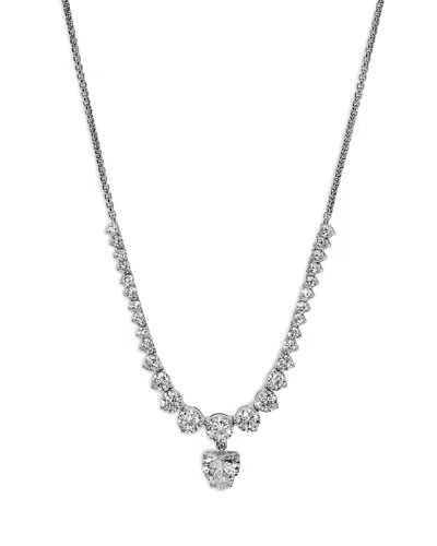 Nadri Astrid Cubic Zirconia Heart Statement Necklace, 15-18 In Pink