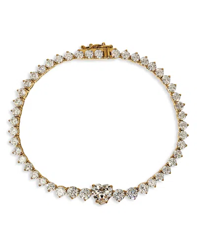 Nadri Astrid Cubic Zirconia Heart Tennis Bracelet In Gold