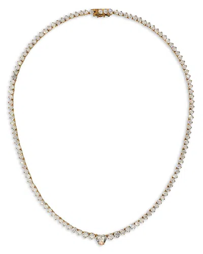 Nadri Astrid Cubic Zirconia Heart Tennis Necklace, 16 In Purple