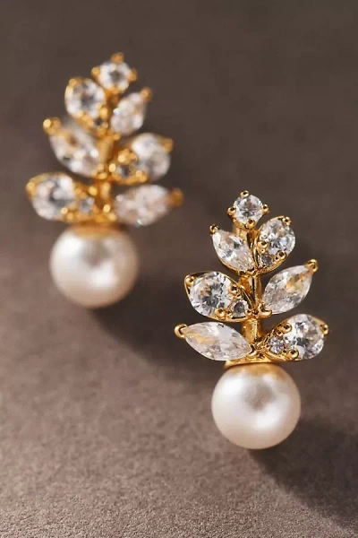Nadri Baby's Breath Cluster Stud Earrings In Gold