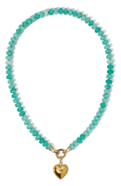 Nadri Beads Of Paradise Amazonite Heart Pendant Necklace In Multi