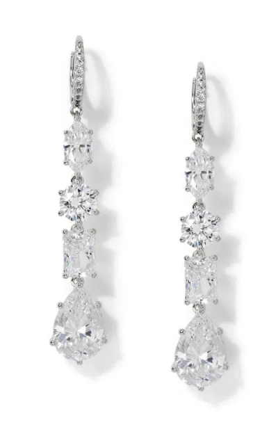 NADRI NADRI BEATRIX CUBIC ZIRCONIA DROP EARRINGS