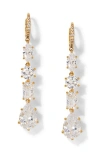Nadri Beatrix Cubic Zirconia Linear Drop Earrings In Gold