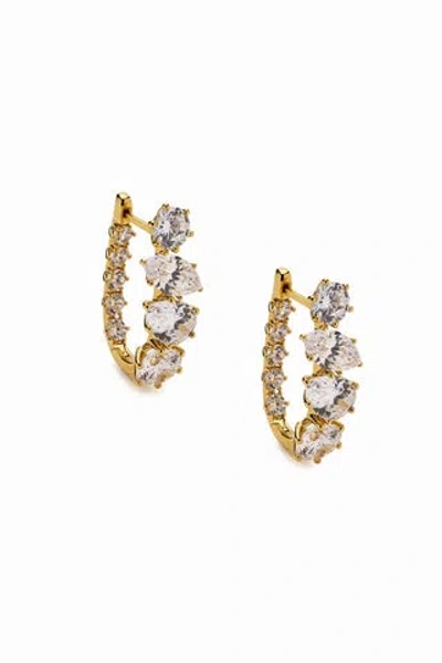 Nadri Beatrix Hoop Earrings In Gold