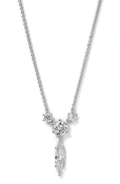 Nadri Beatrix Mixed Cubic Zirconia Y-necklace In Metallic