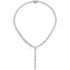 Nadri Beatrix Mixed Cubic Zirconia Y-necklace In Silver