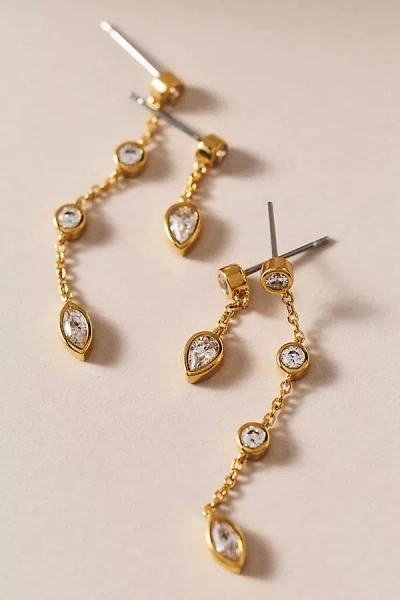 Nadri Bezel Chain Drop Earrings, Set Of 2 In Gold