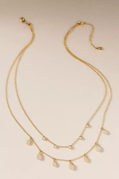 Nadri Bezel Pave Layering Necklace In Gold
