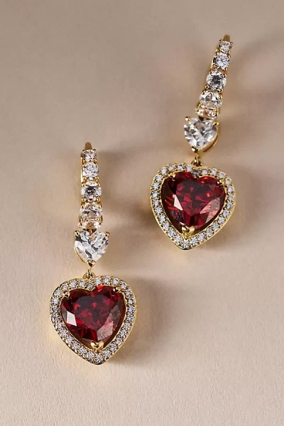 Nadri Bisou Halo Heart Leverback Earrings In Multi