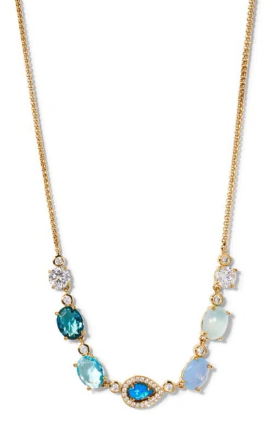 Nadri Blue Lagoon Frontal Necklace