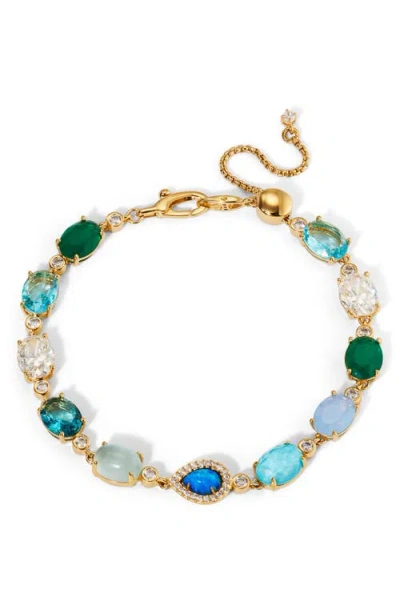 Nadri Blue Lagoon Line Bracelet