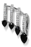 Nadri Bonne Anne Cubic Zirconia Multi Row Ear Cuff In Black