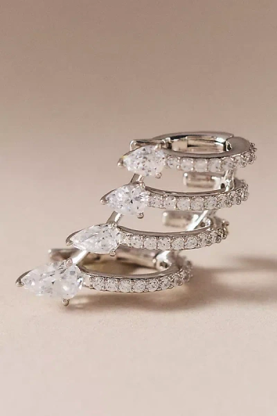 Nadri Bonne Année Multi Row Cuff Earrings In Metallic