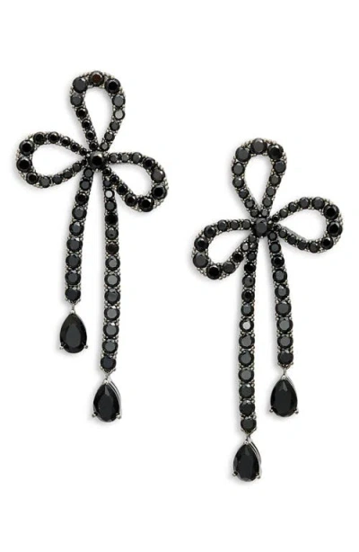 Nadri Bow Drop Earrings In Black