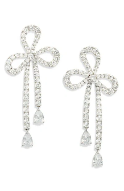 Nadri Bow Drop Earrings In Metallic