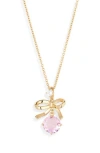 NADRI NADRI BOW PENDANT NECKLACE
