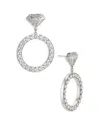 Nadri Bride Crystal Circle Earrings In Silver