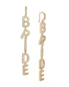 Nadri Bride Crystal Linear Earrings In Gold