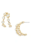 Nadri Brooklyn Cubic Zirconia Double Row Hoop Earrings In Gold