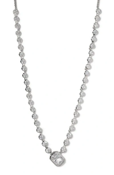 Nadri Brooklyn Cubic Zirconia Necklace In Metallic