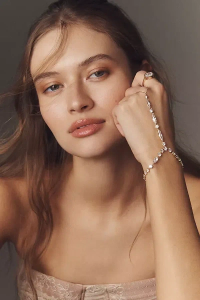 Nadri Btrx Crystal Hand Chain Bracelet In Gold
