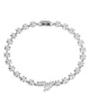 Nadri Beatrix Offset Cubic Zirconia Bracelet In Silver